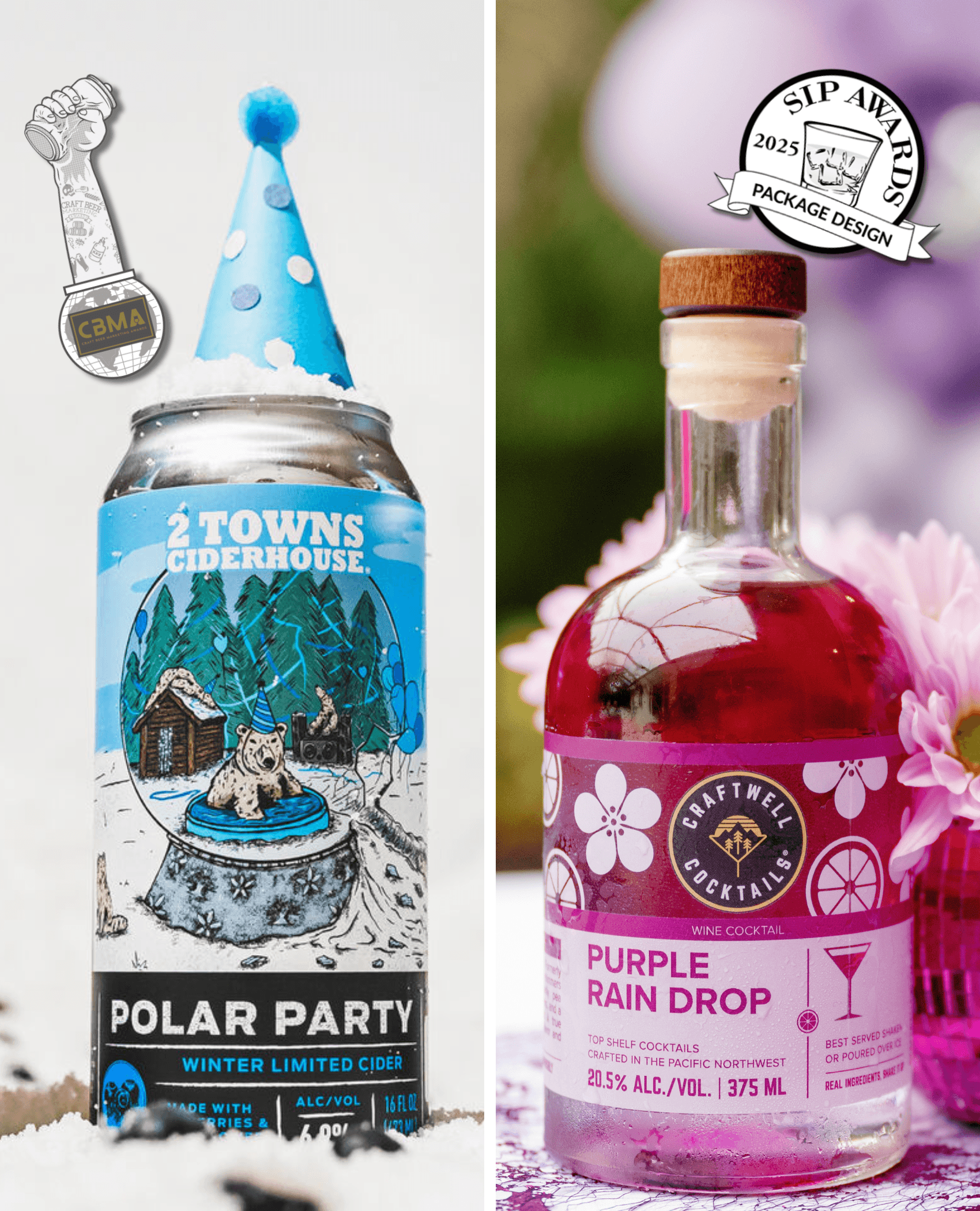 2 Towns Ciderhouse and Craftwell Cocktails Earn Multiple Awards for Design & Marketing Excellence